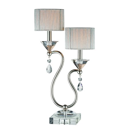 ELK HOME Krystal 23.5'' High 2-Light Table Lamp - Polished Nickel 96758